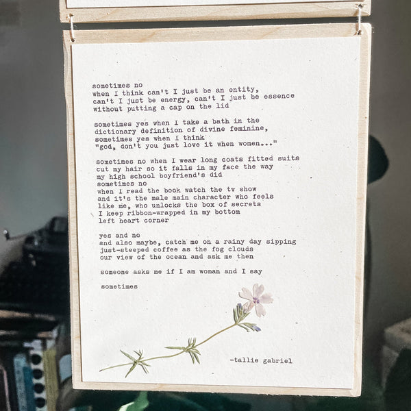 on gender, tallie gabriel - #flora & phrase#